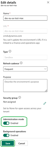 Enabling Administration mode