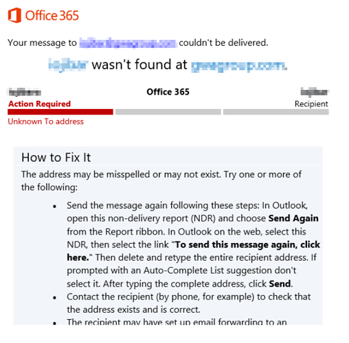 Bounced email