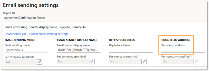 Bounce-to address setting