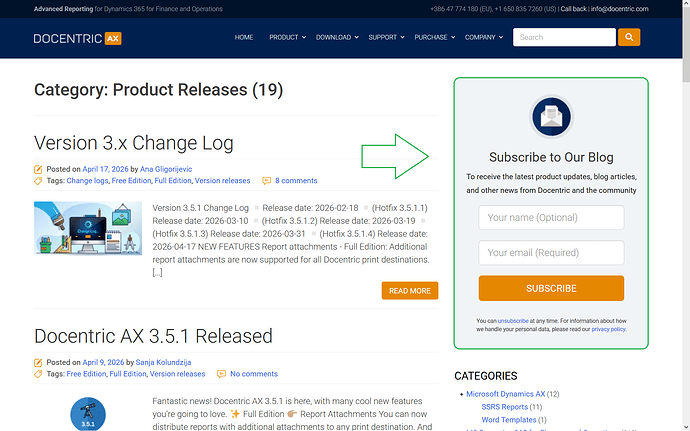 Subscribe to Docentric AX blog