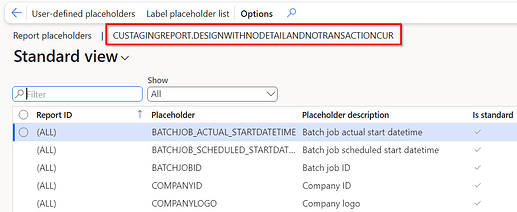 Default report name