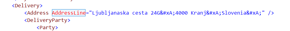 AddressLine value in Data source pane
