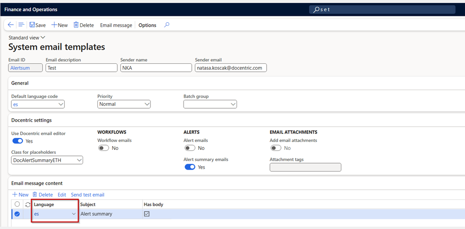 How Email Template Language Affects Alert Summary and Alert Email ...