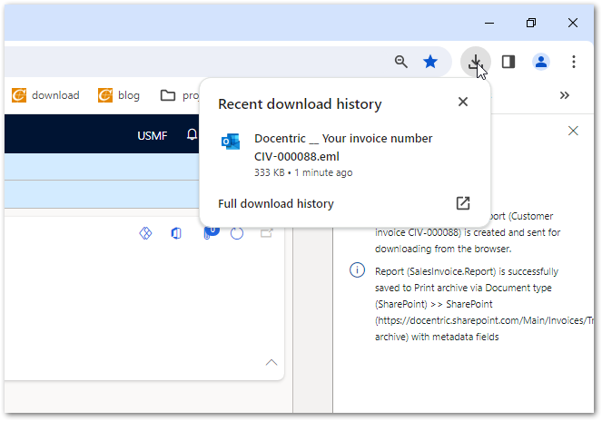 05 the generated EML file is ready to open