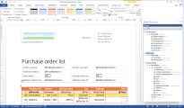 <p>When we need a tabular report, we will use Word's tables including Word's design and layout options. We will bind a table row to an item list e.g. purchase order list from the report data source, and each cell to a particular item's data field e.g. purchase order ID, order date etc. Instead of tables, we can also use Word's bulleted or numbered lists.</p>
