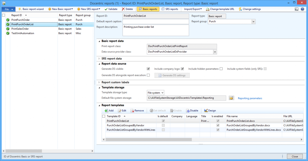 Basic Report Examples - Docentric AX