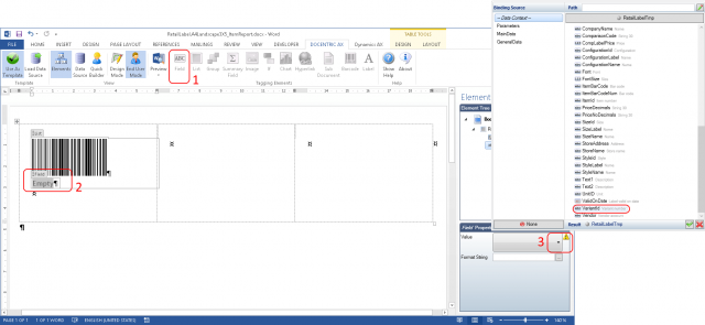 Label design in MS Word with Docentric AX designer
