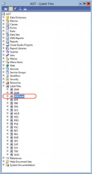 How to Delete Label File from AOT