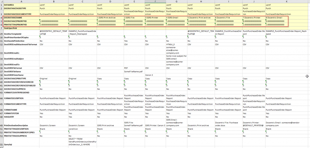 Getting all D365FO Print Management settings in Excel - Docentric AX
