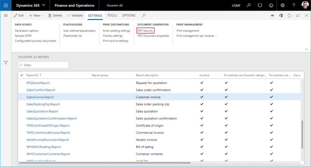 Email invoices secured with passwords in D365FO