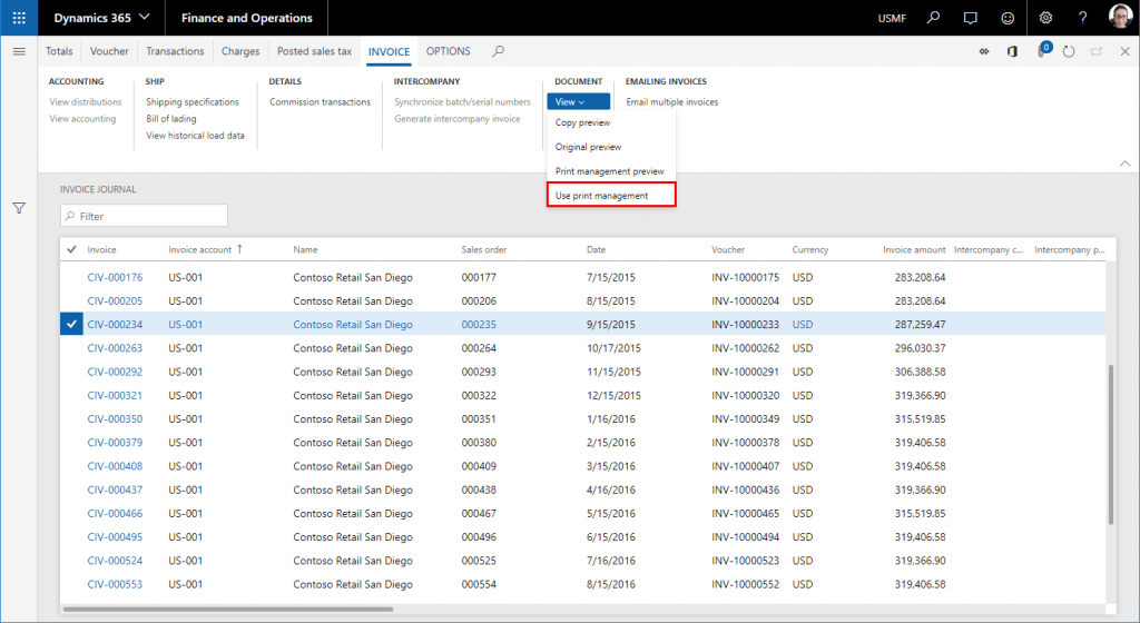 Send Sales and Project invoice in the single email in D365FO