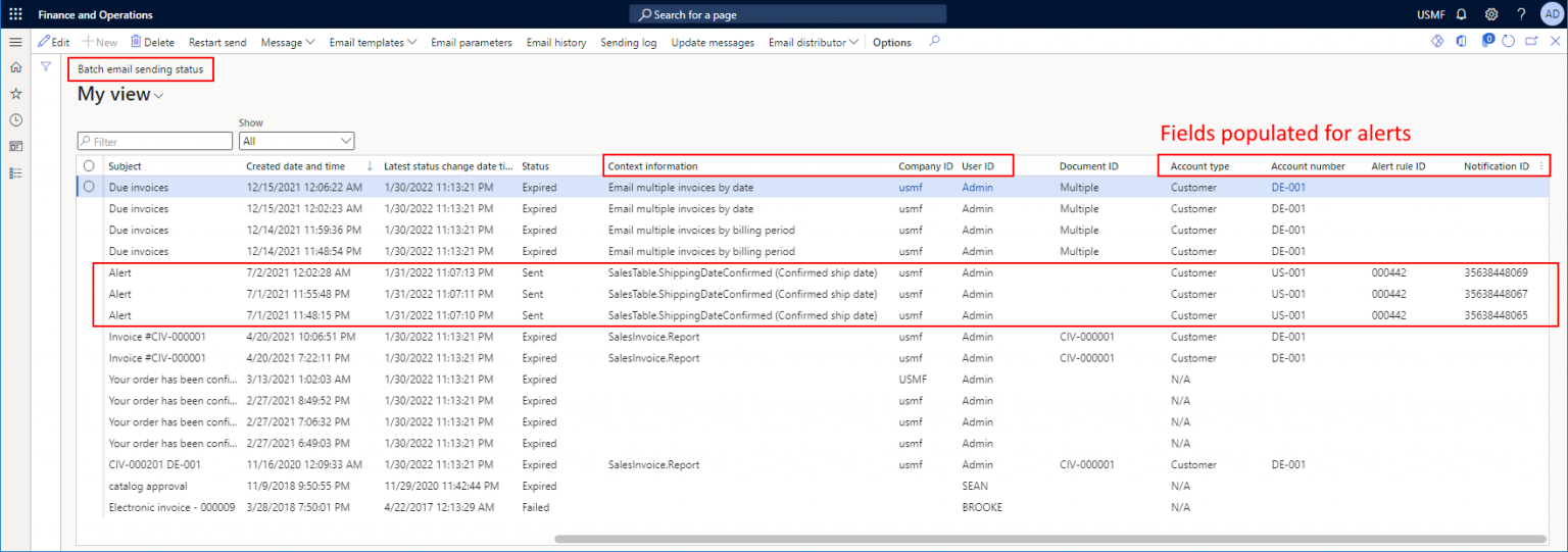 Improved Alert Emails - Docentric AX