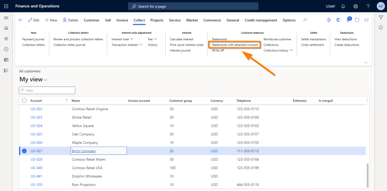 Send Customer Account Statements with Open Invoices in D365FO