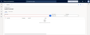 Docentric Label Browser interface in D365FO showcasing ease of use.