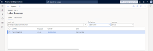 Using Global Label IDs to search in Docentric Label Browser for D365FO.