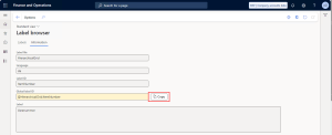 Copying Global label IDs to clipboard using Docentric Label Browser in D365FO.