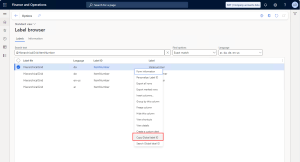 Copy the Global label ID to clipboard for the search results using context menu.