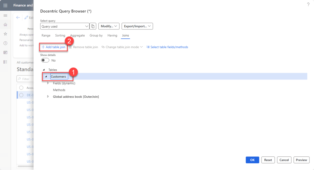 Docentric Query Browser for D365FO