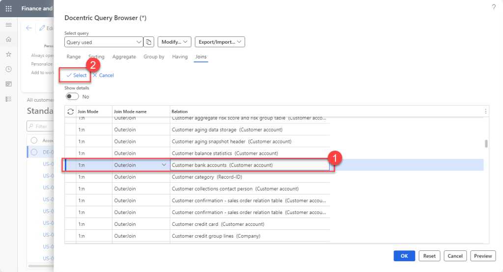 Docentric Query Browser for D365FO