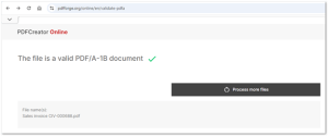 Verifying PDF/A-1B conformance level