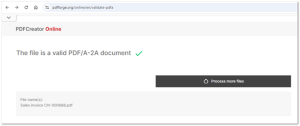 Verifying PDF/A-2A conformance level