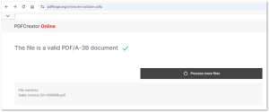 Verifying PDF/A-3B conformance level