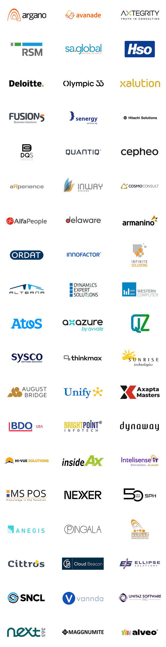 Working with the best - logos
