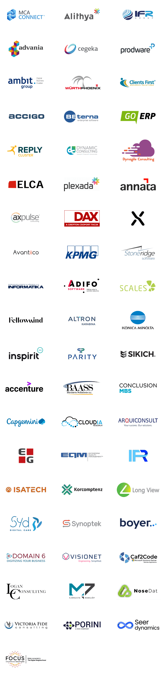 Working with the best - logos