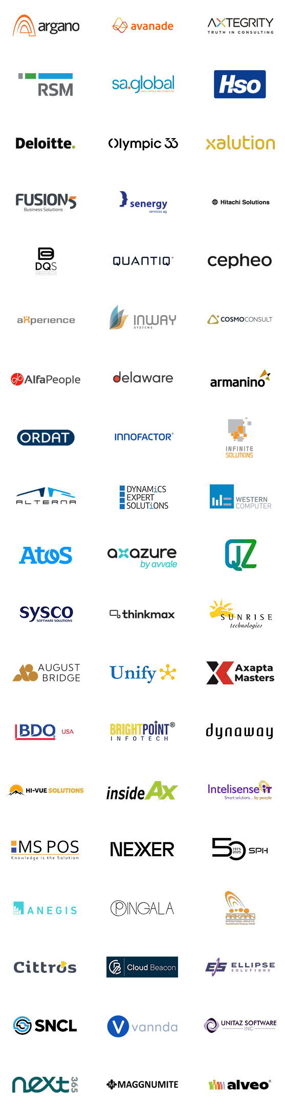 Working with the best - logos