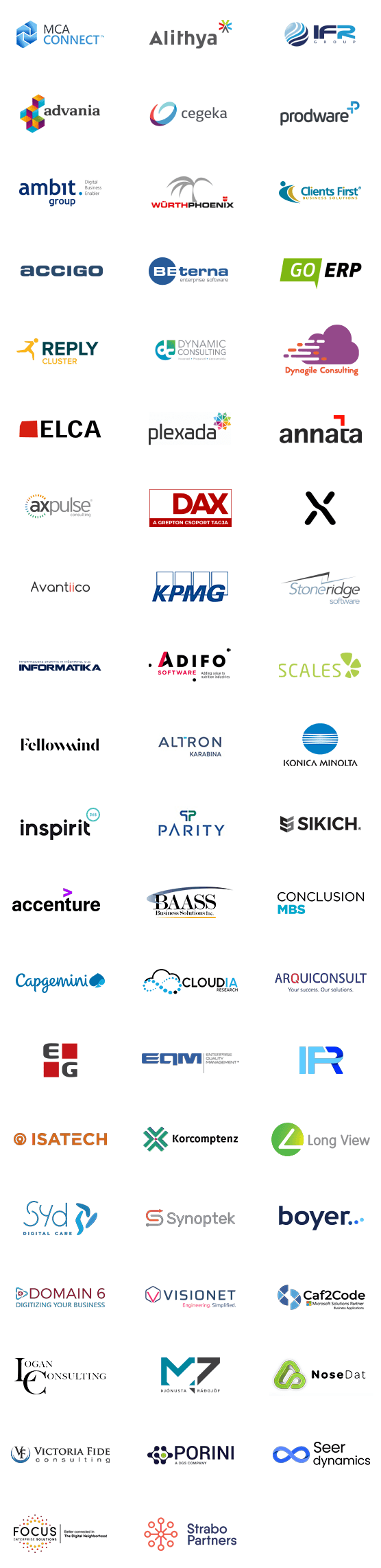 Working with the best - logos