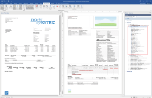 Docentric designer showing the Document Branding fields being available for use.