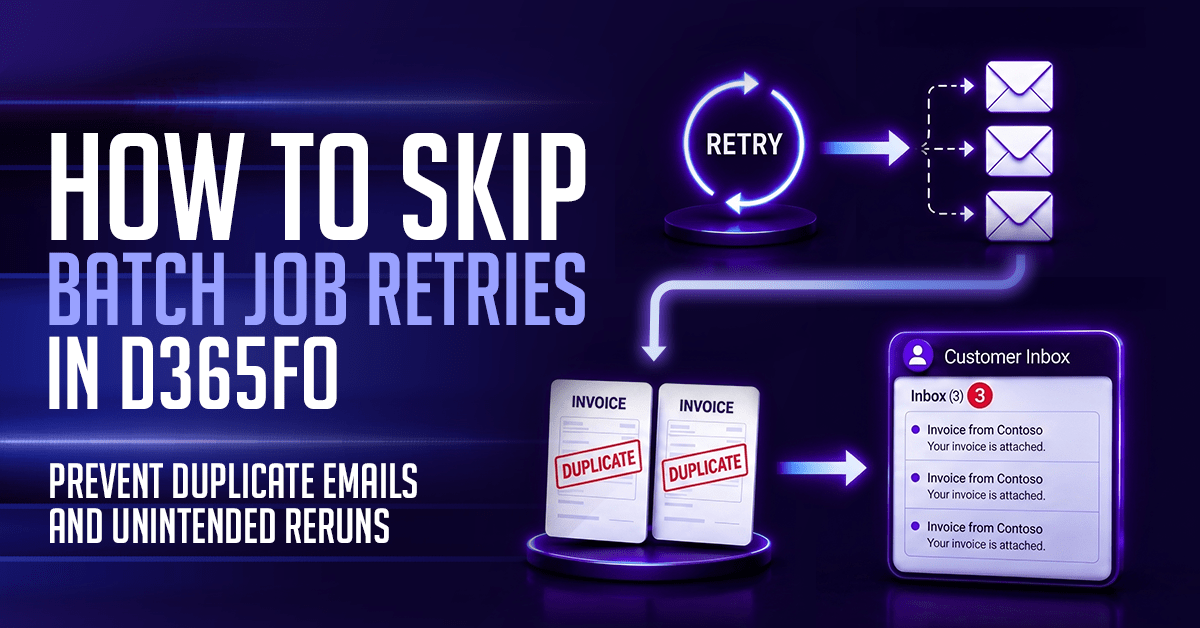 Skip batch job retries in D365FO